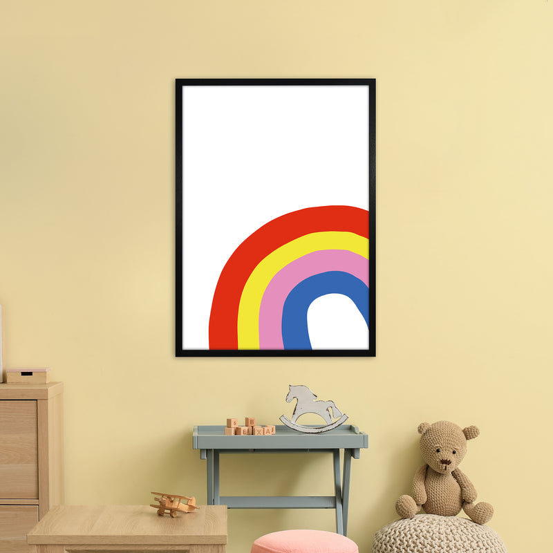 Rainbow In Corner  Art Print by Pixy Paper A1 White Frame