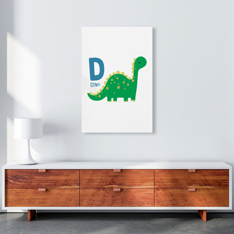 Alphabet Animals, D Is For Dino Framed Nursey Wall Art Print A1 Canvas