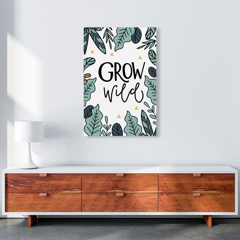 Grow Wild Floral Modern Print, Framed Kitchen Wall Art A1 Canvas