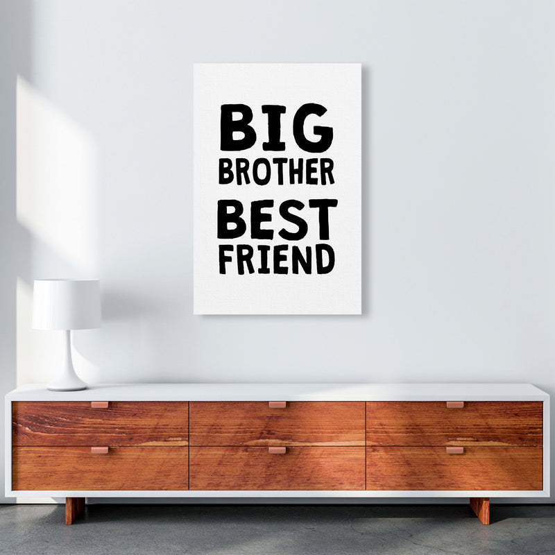 Big Brother Best Friend Black Framed Typography Wall Art Print A1 Canvas