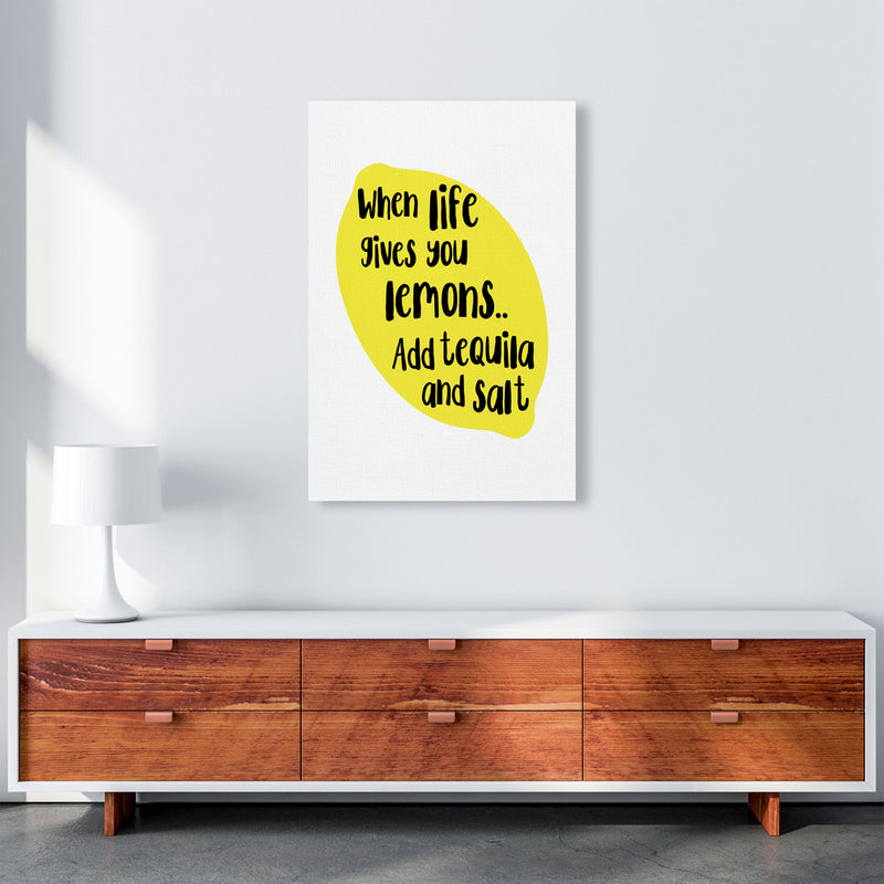 When Life Gives You Lemons, Tequila Modern Print, Framed Kitchen Wall Art A1 Canvas