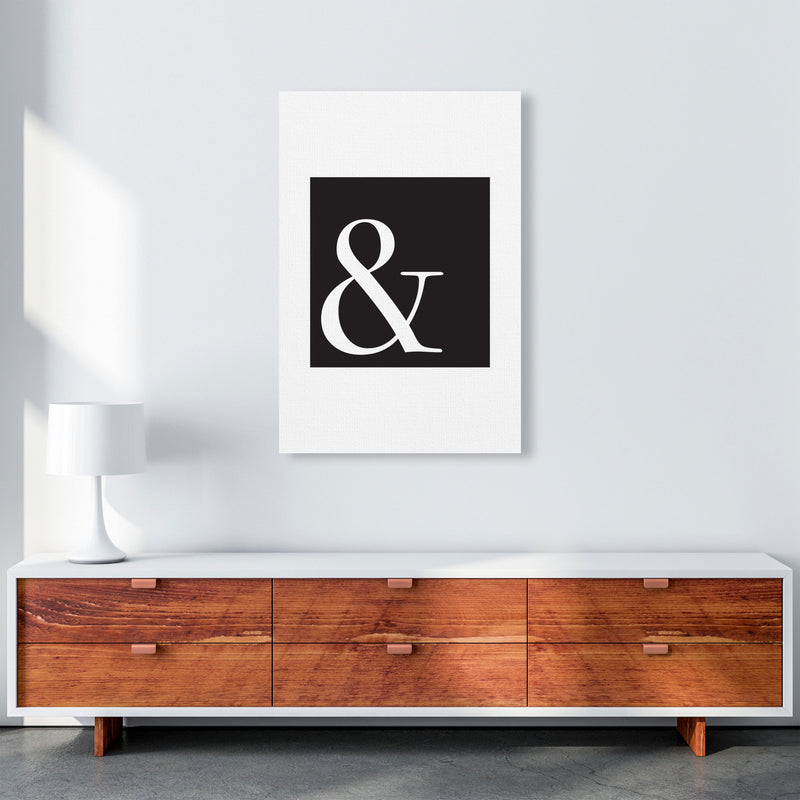 Ampersand Black Framed Typography Wall Art Print A1 Canvas