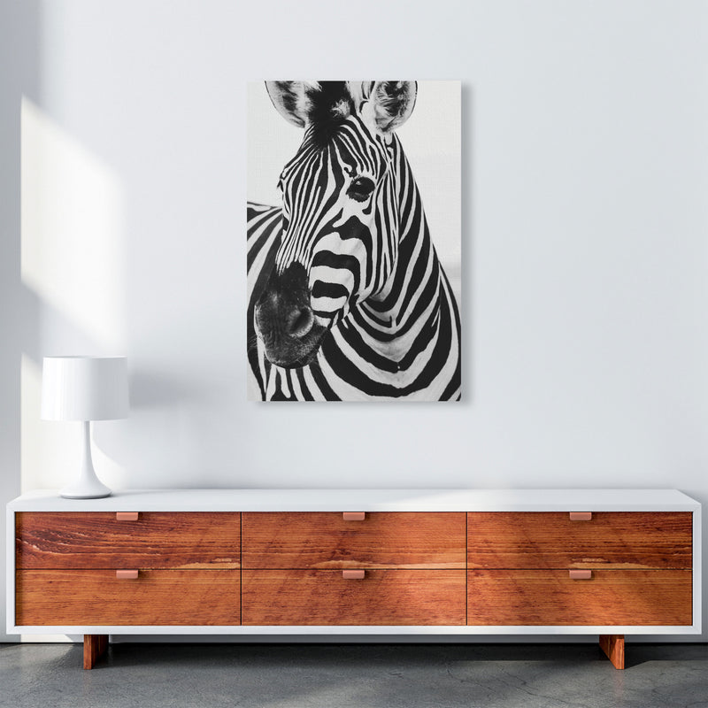 Black And White Zebra Modern Print Animal Art Print A1 Canvas