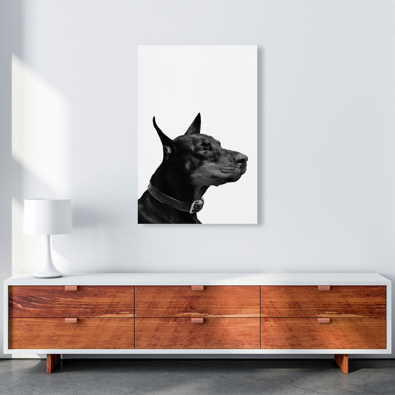 Black And White Dog Modern Print Animal Art Print A1 Canvas