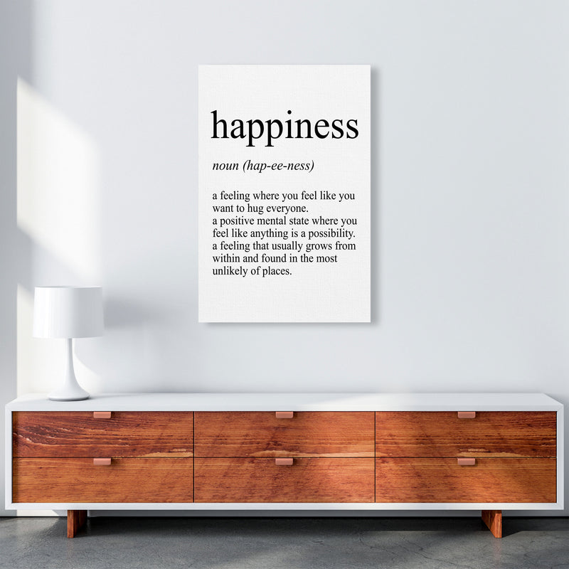 Happiness Definition Art Print by Pixy Paper A1 Canvas