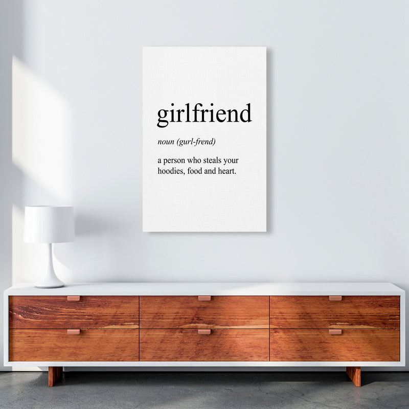 Girlfriend Definition Art Print by Pixy Paper A1 Canvas