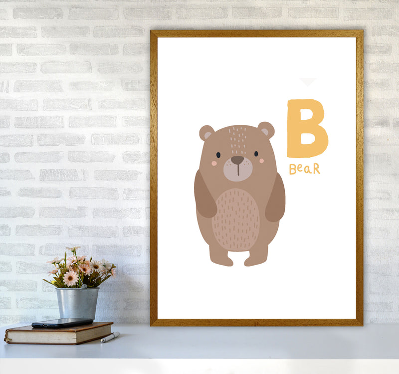Alphabet Animals, B Is Forbear Framed Nursey Wall Art Print A1 Print Only
