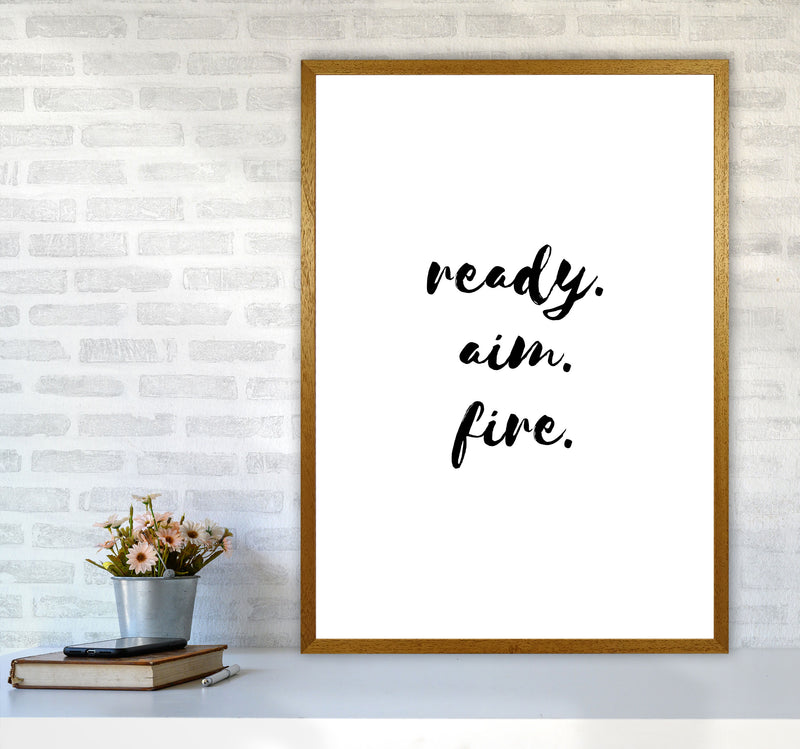Ready Aim Fire, Bathroom Modern Print, Framed Bathroom Wall Art A1 Print Only