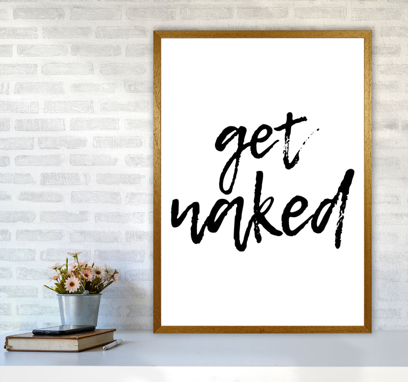 Get Naked, Bathroom Modern Print, Framed Bathroom Wall Art A1 Print Only