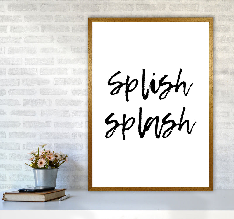 Splish Splash, Bathroom Modern Print, Framed Bathroom Wall Art A1 Print Only