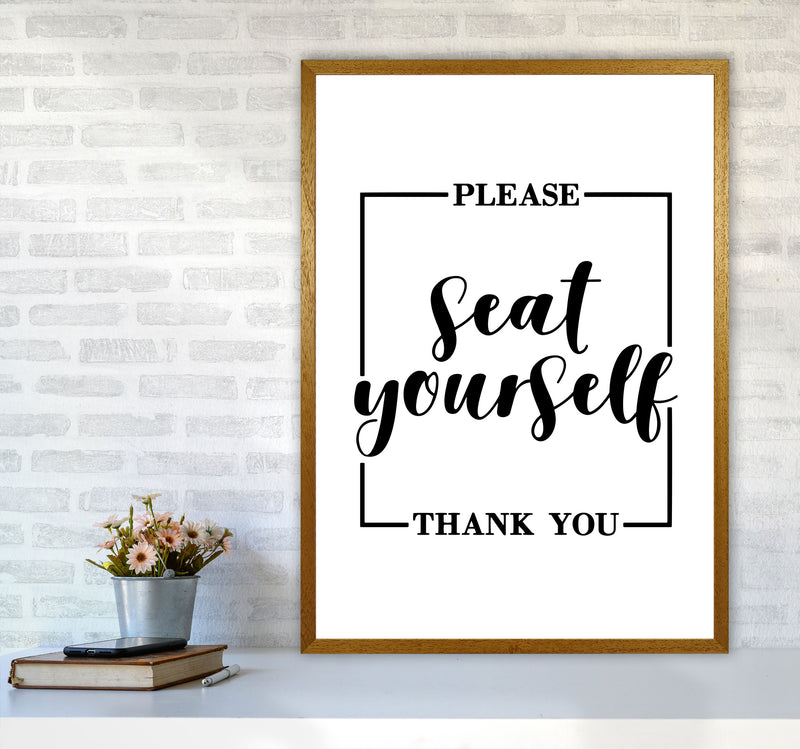 Seat Yourself, Bathroom Modern Print, Framed Bathroom Wall Art A1 Print Only