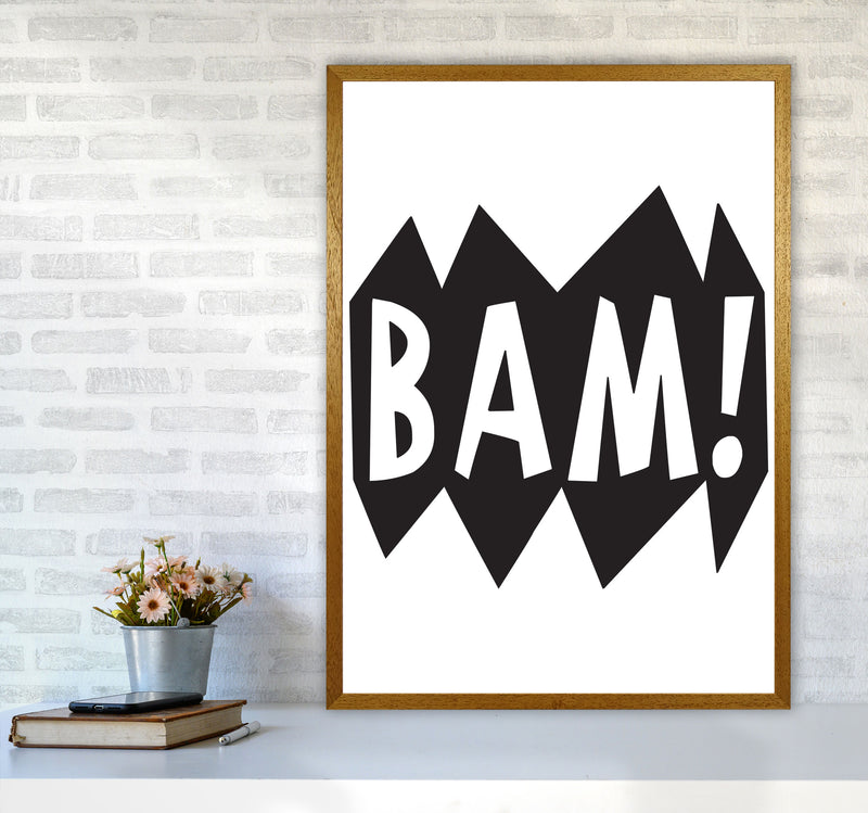 BAM! Black Framed Nursey Wall Art Print A1 Print Only