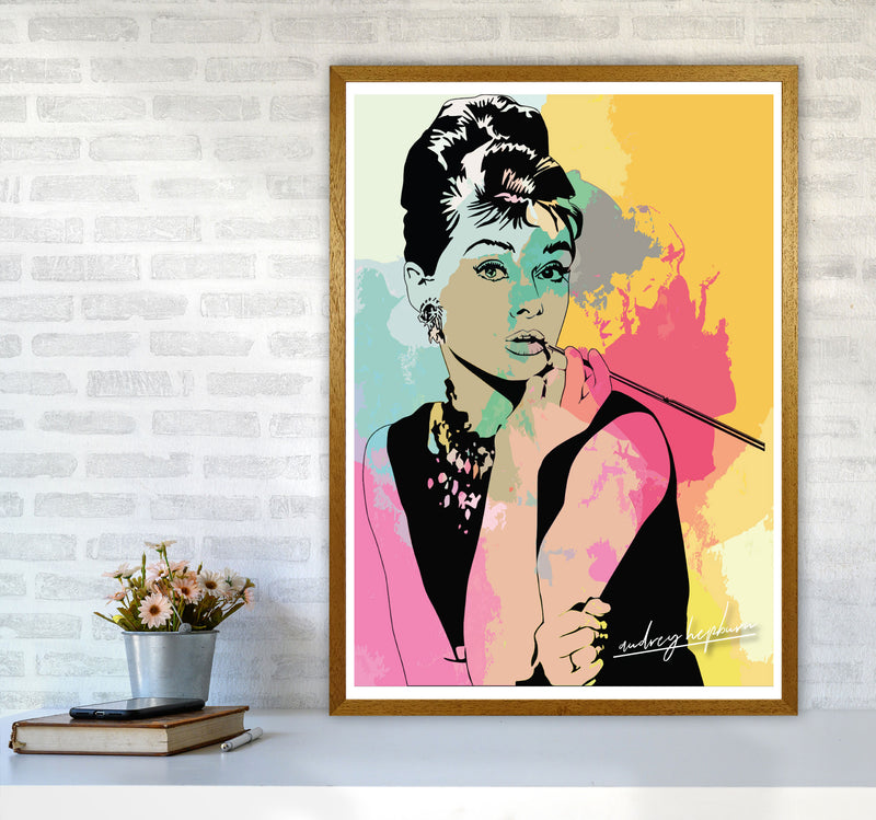 Audrey Hepburn In Colour Modern Print A1 Print Only