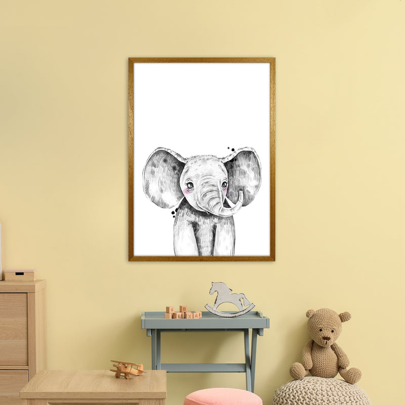 Safari Babies Elephant  Art Print by Pixy Paper A1 Print Only