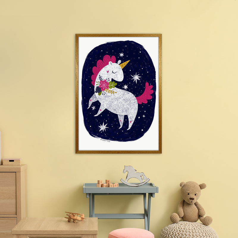 Magical Night Unicorn  Art Print by Pixy Paper A1 Print Only