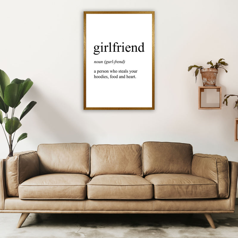 Girlfriend Definition Art Print by Pixy Paper A1 Print Only