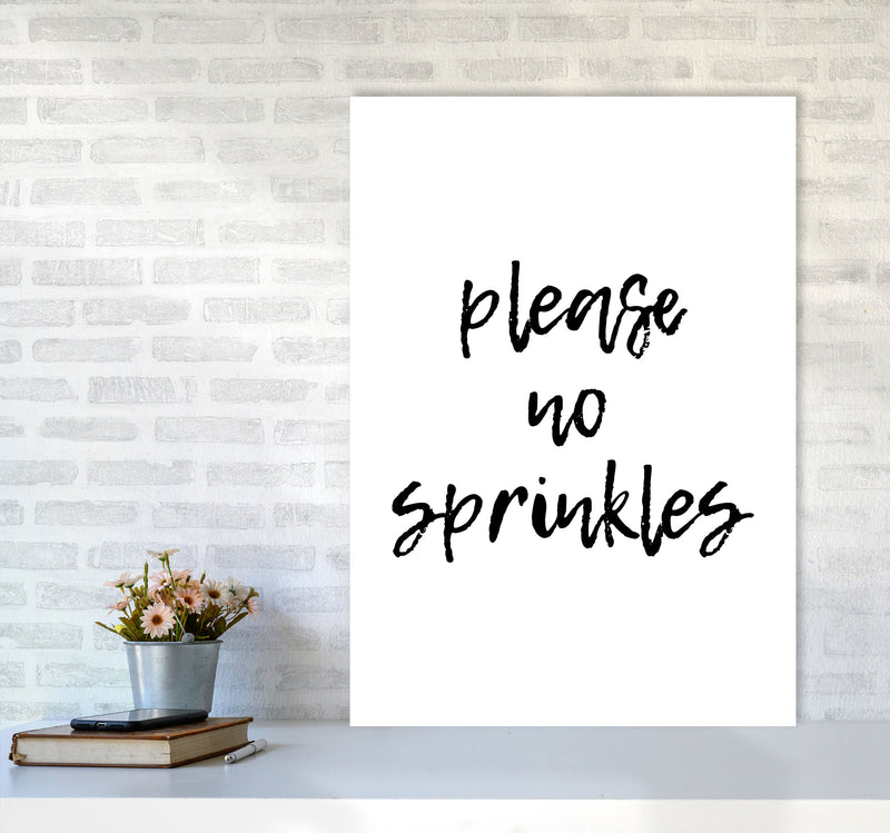 Please No Sprinkles, Bathroom Modern Print, Framed Bathroom Wall Art A1 Black Frame
