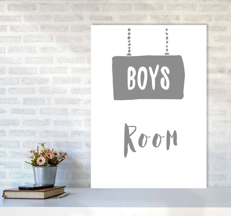 Boys Room Grey Framed Nursey Wall Art Print A1 Black Frame