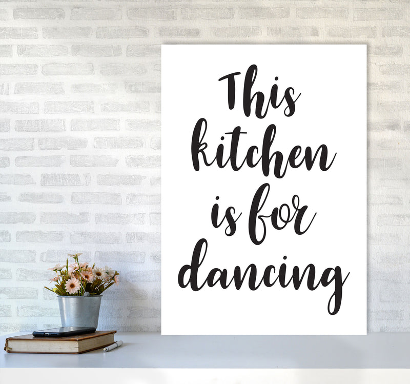 This Kitchen Is For Dancing Modern Print, Framed Kitchen Wall Art A1 Black Frame