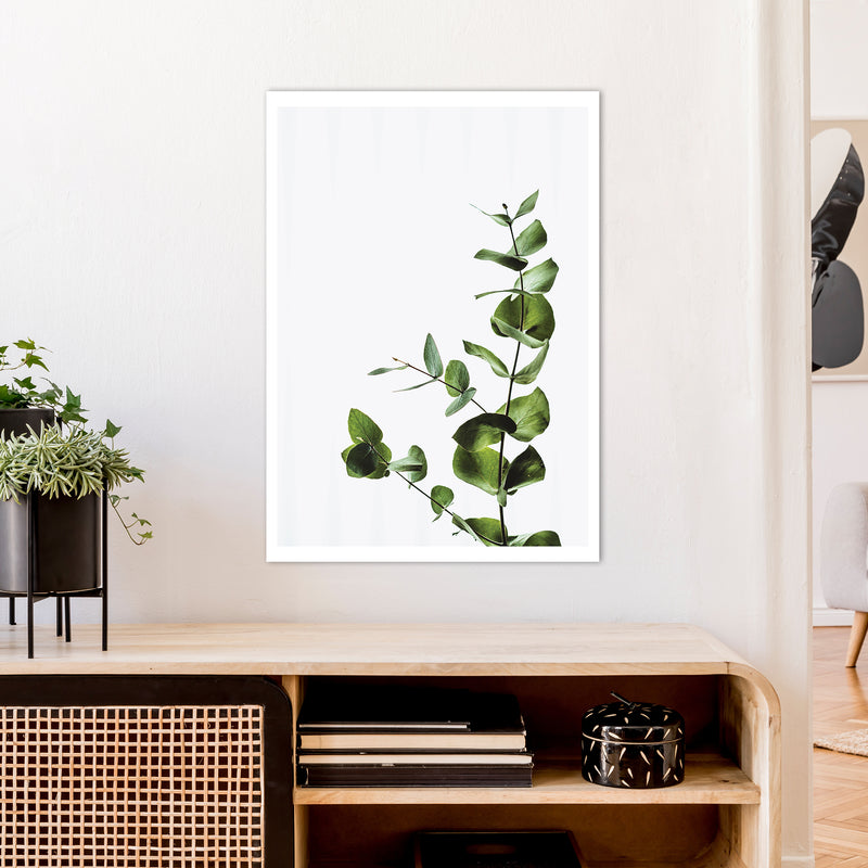 Elegant Green Plant  Art Print by Pixy Paper A1 Black Frame