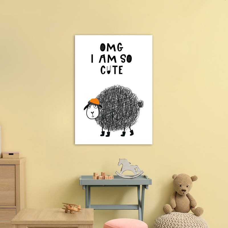 Omg I Am So Cute Animal Pop  Art Print by Pixy Paper A1 Black Frame