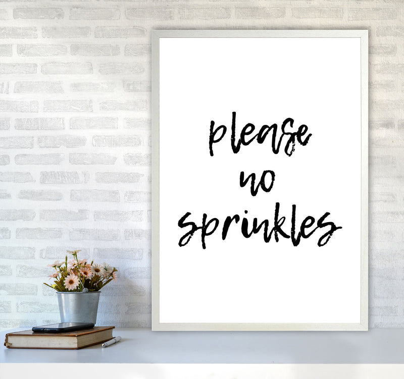 Please No Sprinkles, Bathroom Modern Print, Framed Bathroom Wall Art A1 Oak Frame