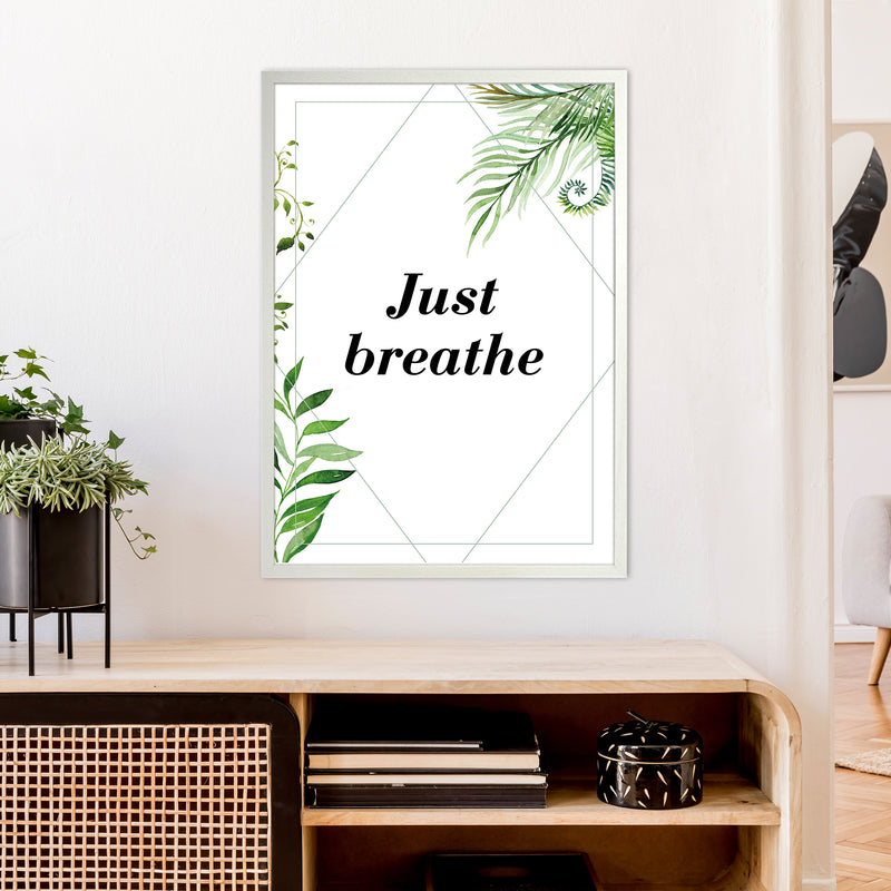 Just Breathe Exotic  Art Print by Pixy Paper A1 Oak Frame