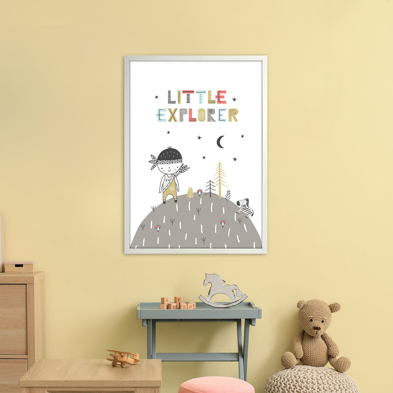 Little Explorer Hilltop  Art Print by Pixy Paper A1 Oak Frame