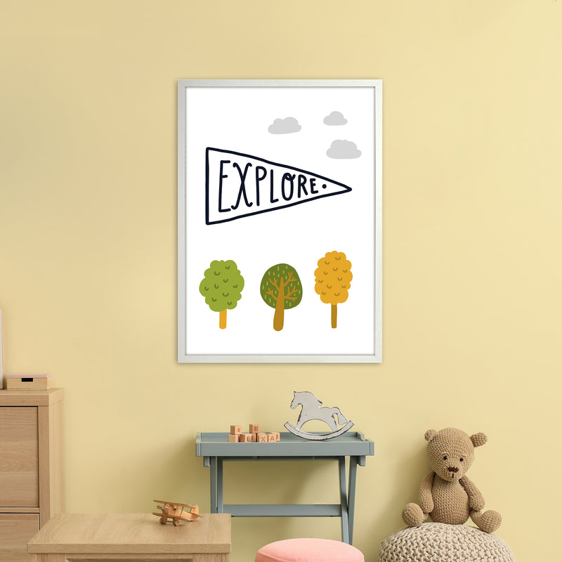 Little Explorer Sign  Art Print by Pixy Paper A1 Oak Frame
