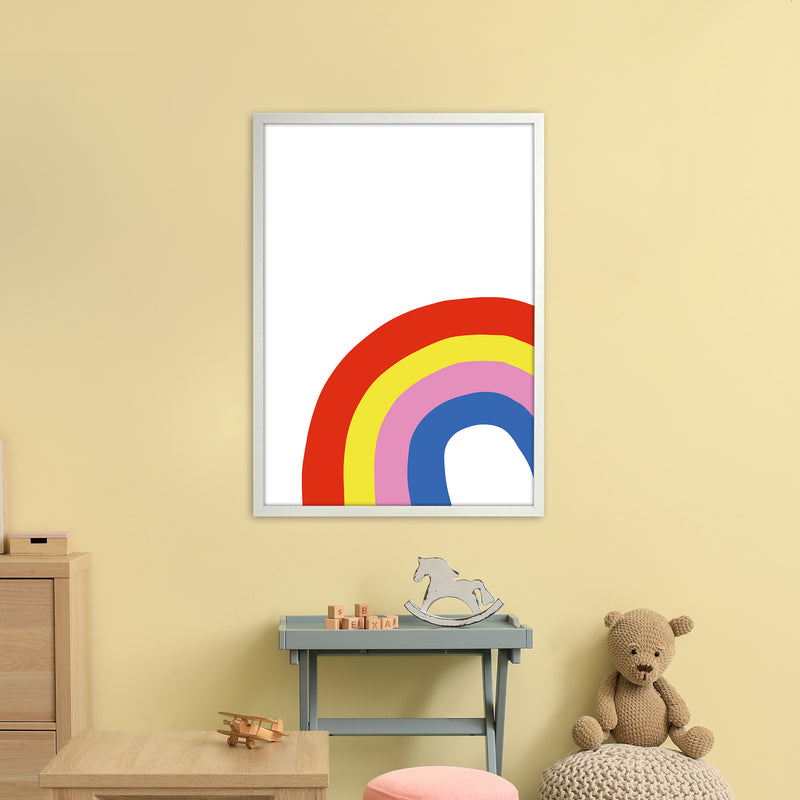 Rainbow In Corner  Art Print by Pixy Paper A1 Oak Frame