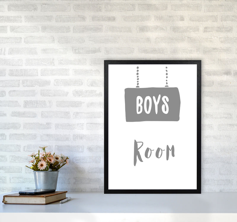 Boys Room Grey Framed Nursey Wall Art Print A2 White Frame