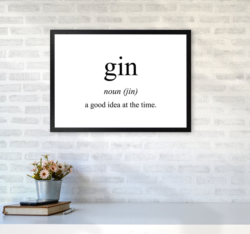The Meaning Of Gin Modern Print, Framed Kitchen Wall Art A2 White Frame