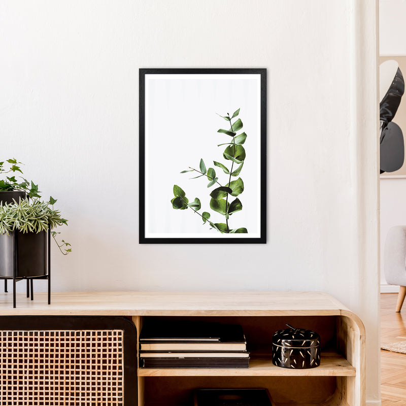 Elegant Green Plant  Art Print by Pixy Paper A2 White Frame