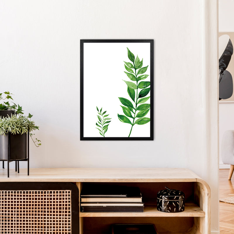 Side Leaf Exotic  Art Print by Pixy Paper A2 White Frame