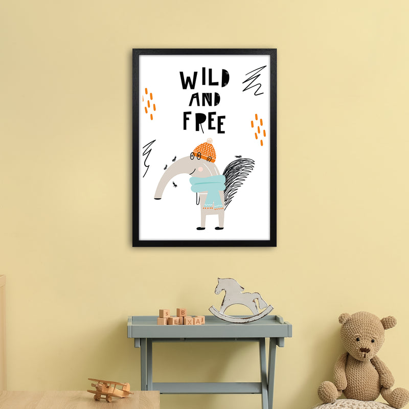Wild And Free Animal Pop  Art Print by Pixy Paper A2 White Frame