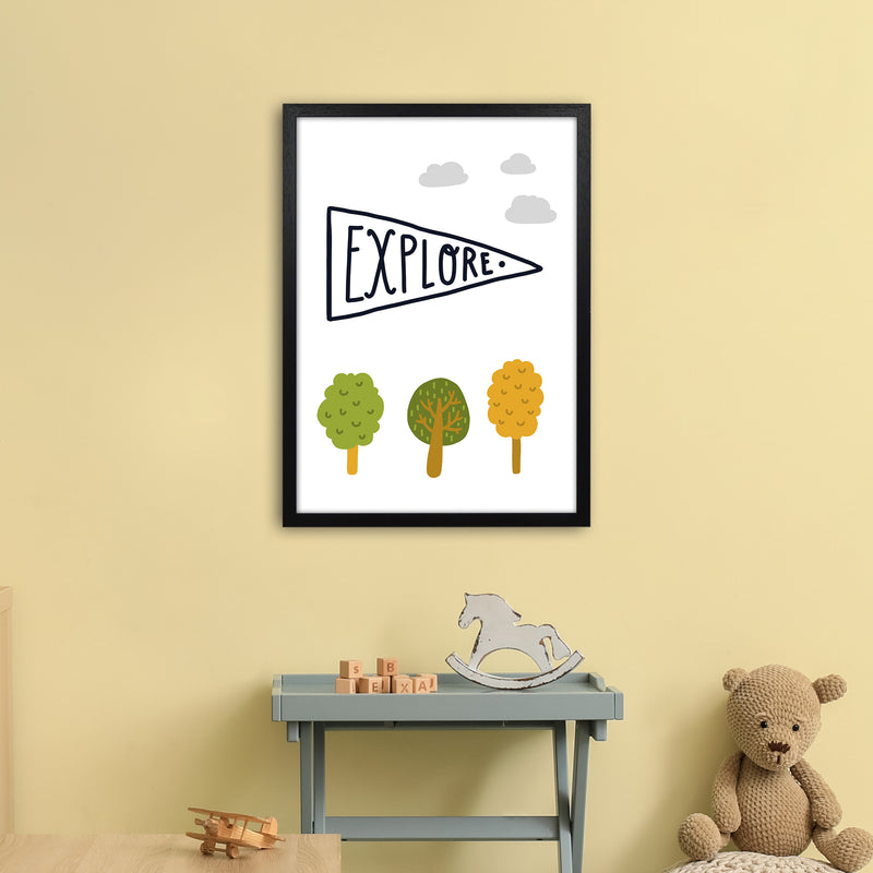 Little Explorer Sign  Art Print by Pixy Paper A2 White Frame