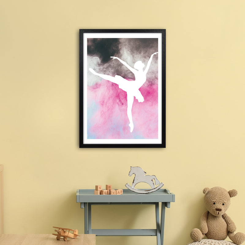 Ballerina Watercolour  Art Print by Pixy Paper A2 White Frame
