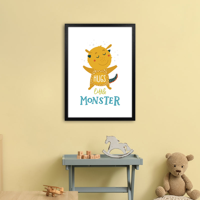 Little Monsters Hug  Art Print by Pixy Paper A2 White Frame