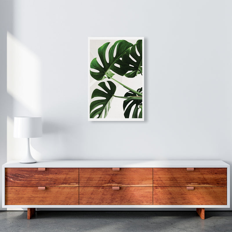 Monstera Leaf  Art Print by Pixy Paper A2 Canvas