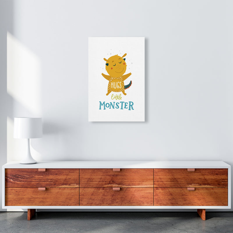 Little Monsters Hug  Art Print by Pixy Paper A2 Canvas