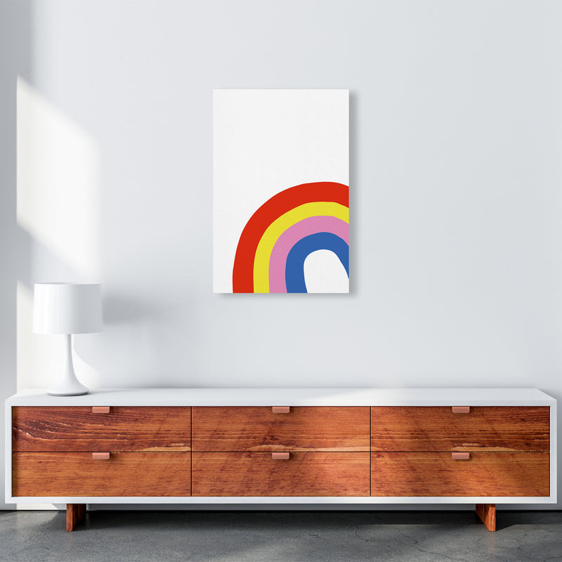 Rainbow In Corner  Art Print by Pixy Paper A2 Canvas