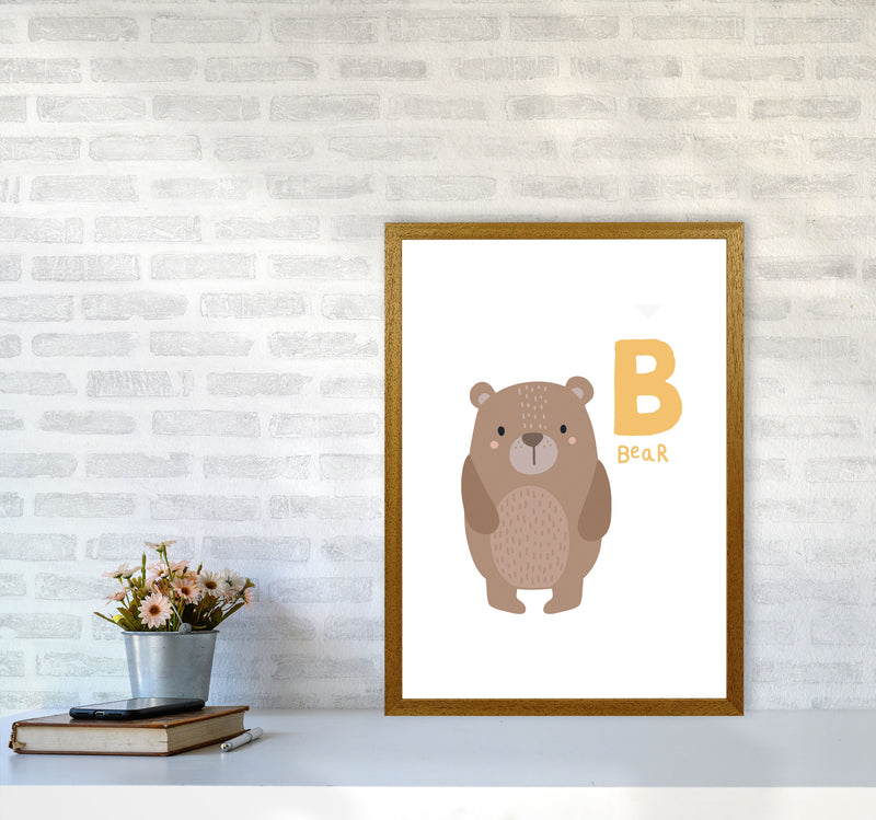 Alphabet Animals, B Is Forbear Framed Nursey Wall Art Print A2 Print Only