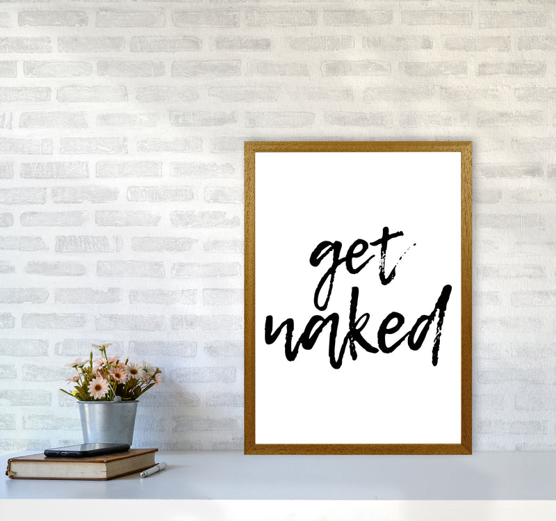 Get Naked, Bathroom Modern Print, Framed Bathroom Wall Art A2 Print Only