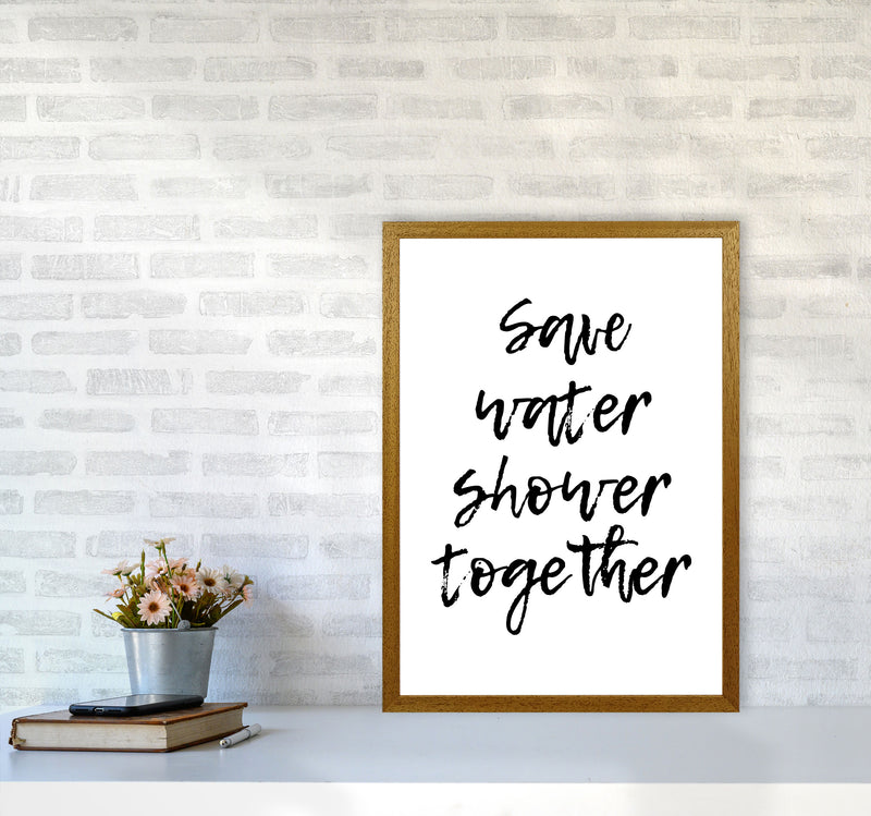 Shower Together, Bathroom Modern Print, Framed Bathroom Wall Art A2 Print Only