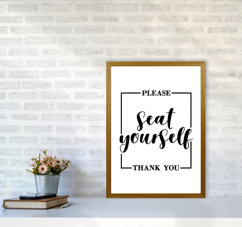 Seat Yourself, Bathroom Modern Print, Framed Bathroom Wall Art A2 Print Only