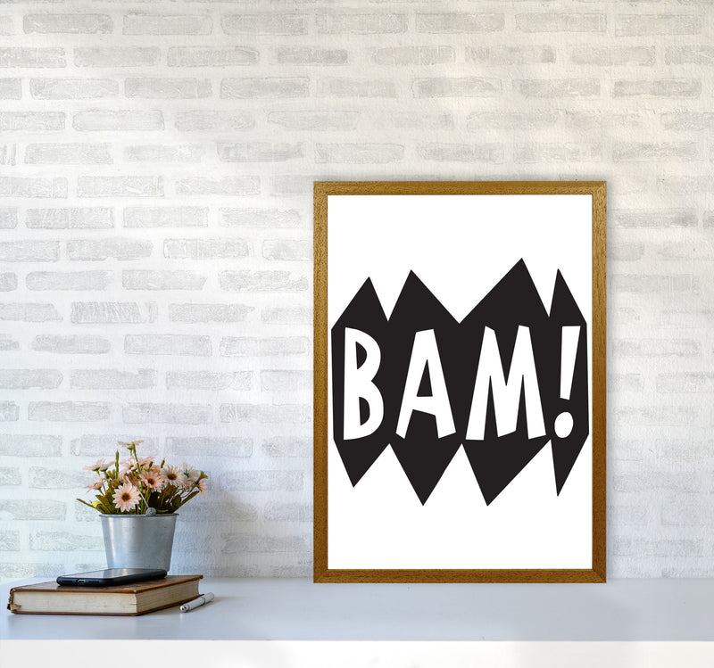 BAM! Black Framed Nursey Wall Art Print A2 Print Only