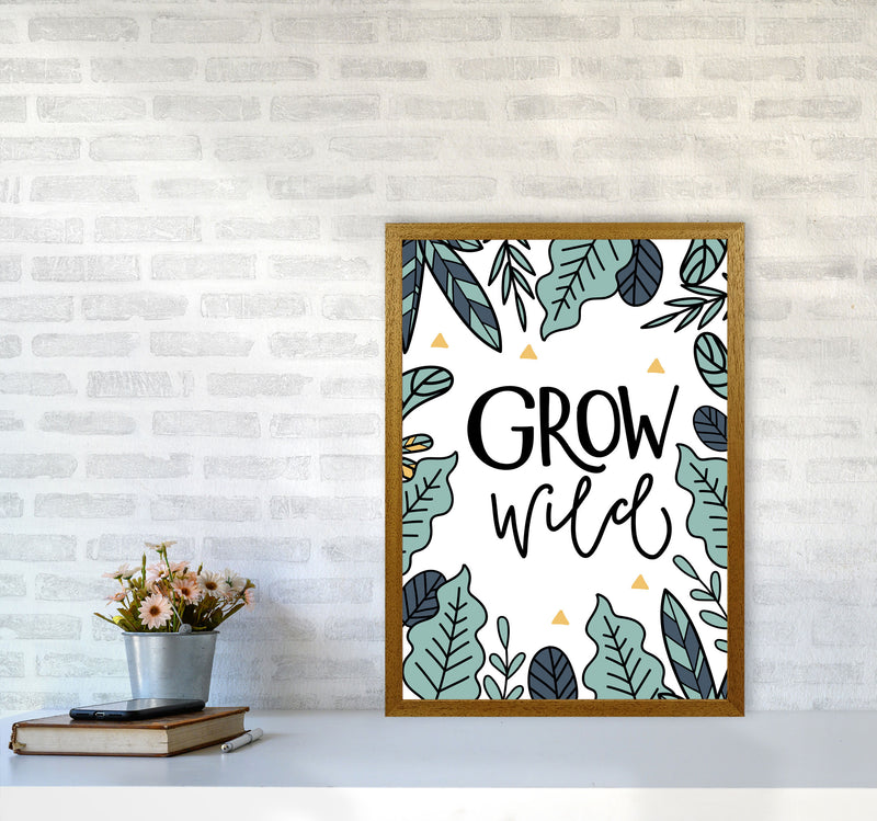 Grow Wild Floral Modern Print, Framed Kitchen Wall Art A2 Print Only