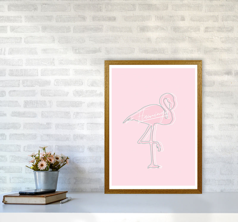 Pink Flamingo Modern Print Animal Art Print A2 Print Only