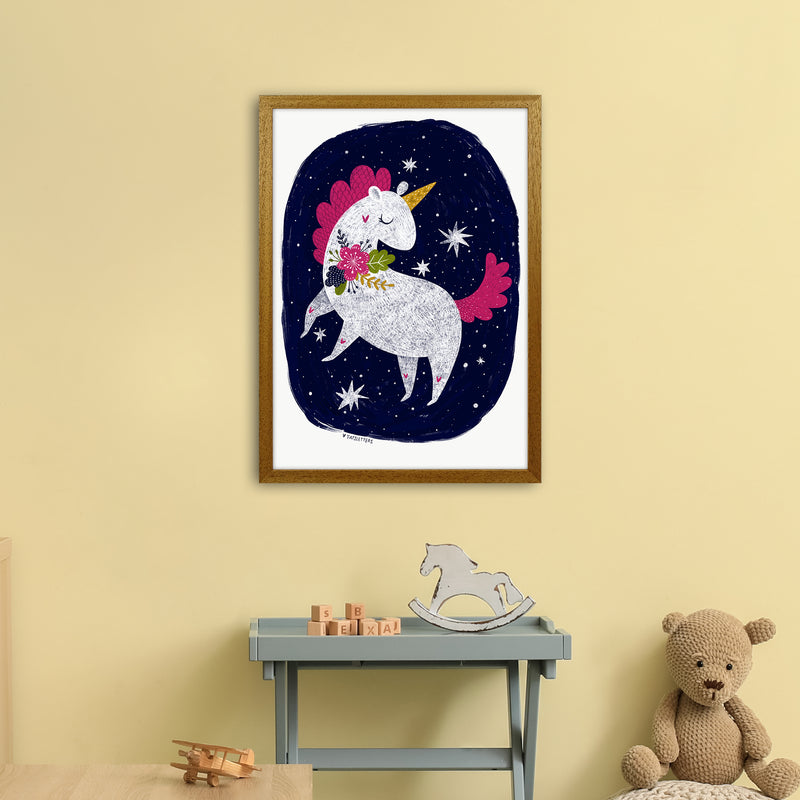 Magical Night Unicorn  Art Print by Pixy Paper A2 Print Only