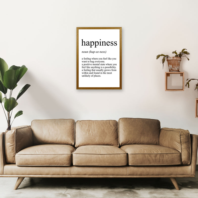 Happiness Definition Art Print by Pixy Paper A2 Print Only